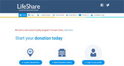 Desktop Screenshot of lifesharedonor.org